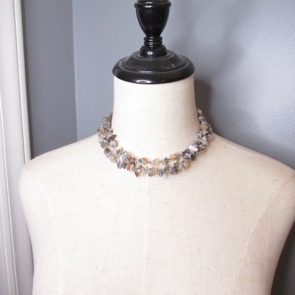 Botswana Agate chip necklace
